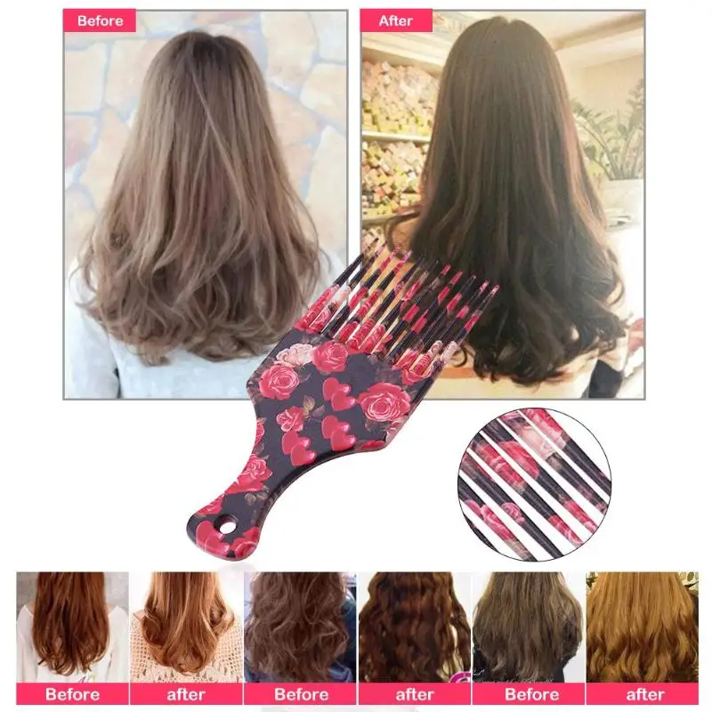 1 шт. Новая модная пластиковая расческа вилка для волос с широкими зубьями