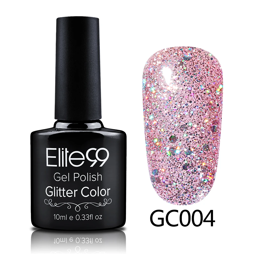 Elite99 10 мл Soak Off Diamond гель УФ гель для ногтей с блестками Лак Блеск геллак нужно УФ лампы клей для ногтей эмаль блёстки гель - Цвет: S-GC004