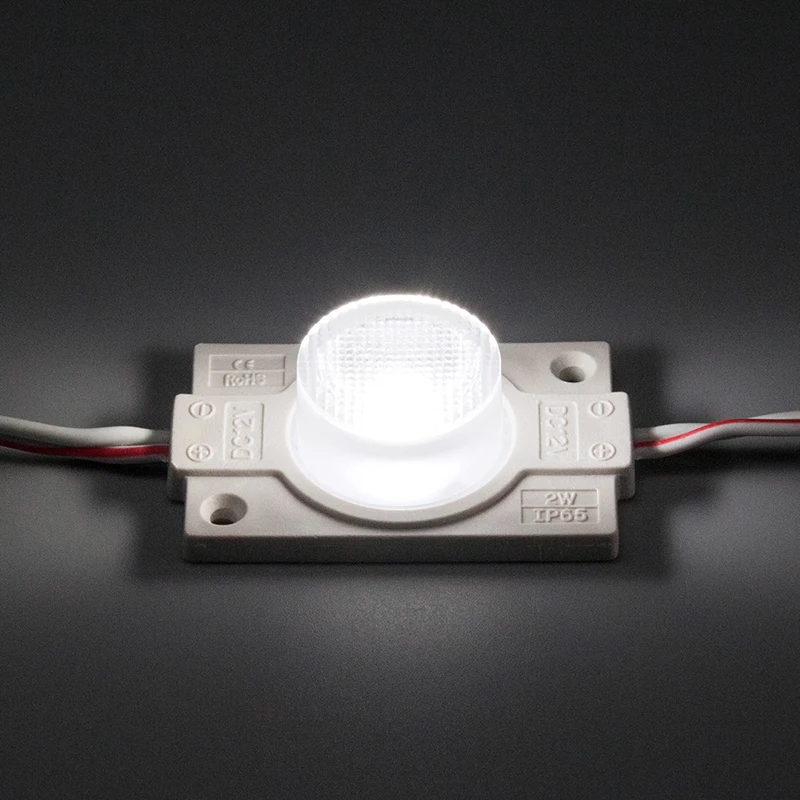20 шт. светодиодный модуль 3030 SMD светодиодный холодный белый 6500K 2W Светодиодный модуль с объективом для светильник DC12V водонепроницаемый IP65 клейкая лента