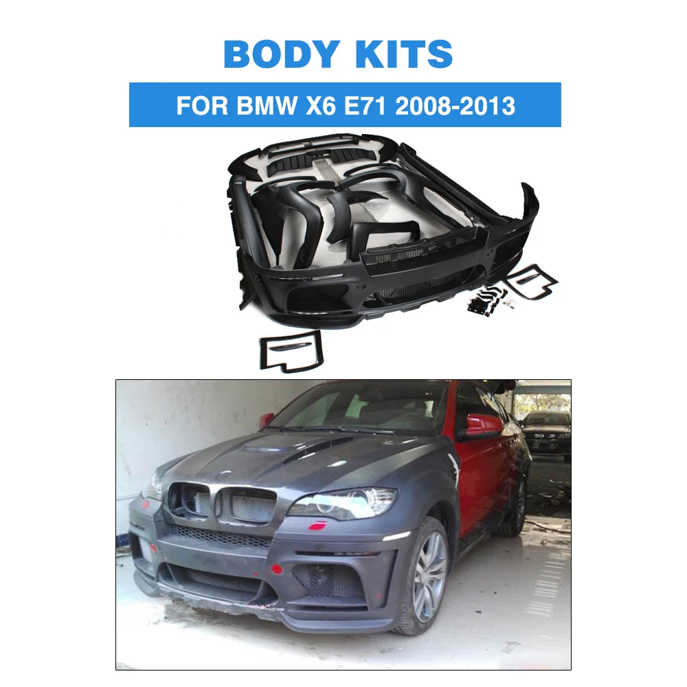 FRP черные автомобильные аксессуары комплекты кузова для BMW X6 E71 2008-2013 | Автомобили