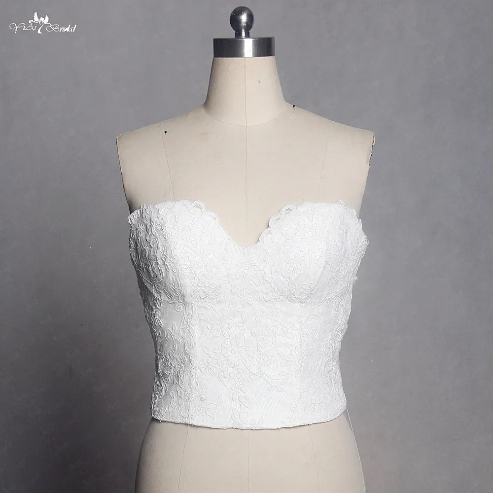 RST5 реальные фотографии Yiaibridal милое декольте Винтажный кружевной топ только