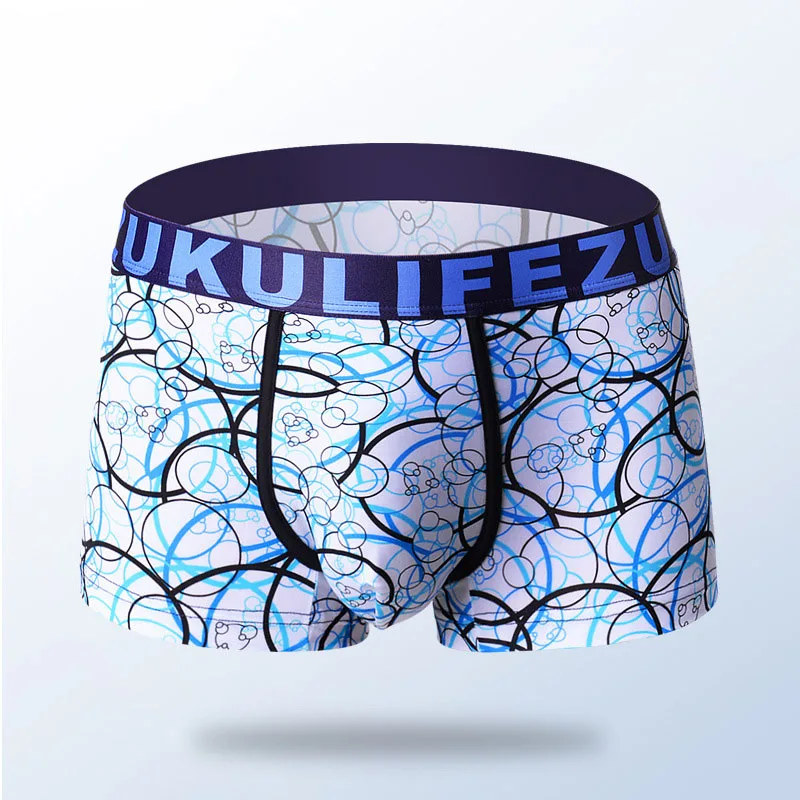 Fashion Brand Men's Ice Silk Underwear Explosion Models Sexy 3D Four Corner Shorts Head | Мужская одежда