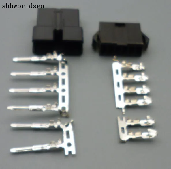 shhworldsea (100sets/lot)(connectors|SM) SM 6Pin Pitch:2.54MM Female and Male Housing + terminals SM-6P JST 2.54MM SM2.54 | Автомобили и