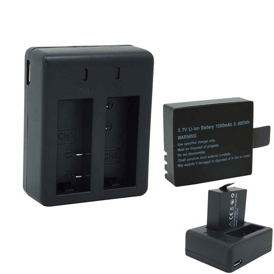 Аккумулятор 1050 мАч с двойным зарядным устройством литий ионная Резервная