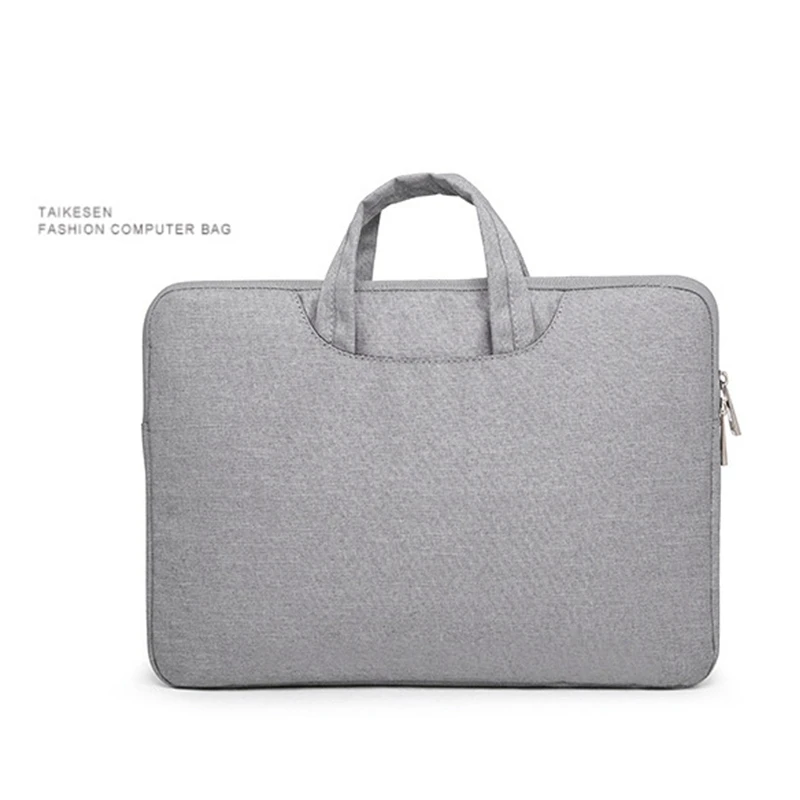 Laptop Bag Men'S Briefcase Simple Office Business Tote For Macbook/Air/Pro Light Gray Polyester | Багаж и сумки