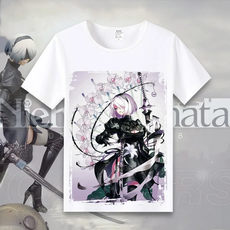 Футболки Coshome Game NieR Automata 2B костюмы для косплея футболка мужские и женские топы с