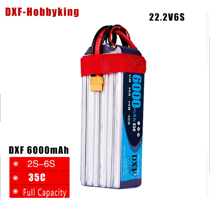 2017 DXF 22 2 v Lipo 6s Аккумулятор 6000mah 35C max60C RC Bateria Drone AKKU для самолета вертолета