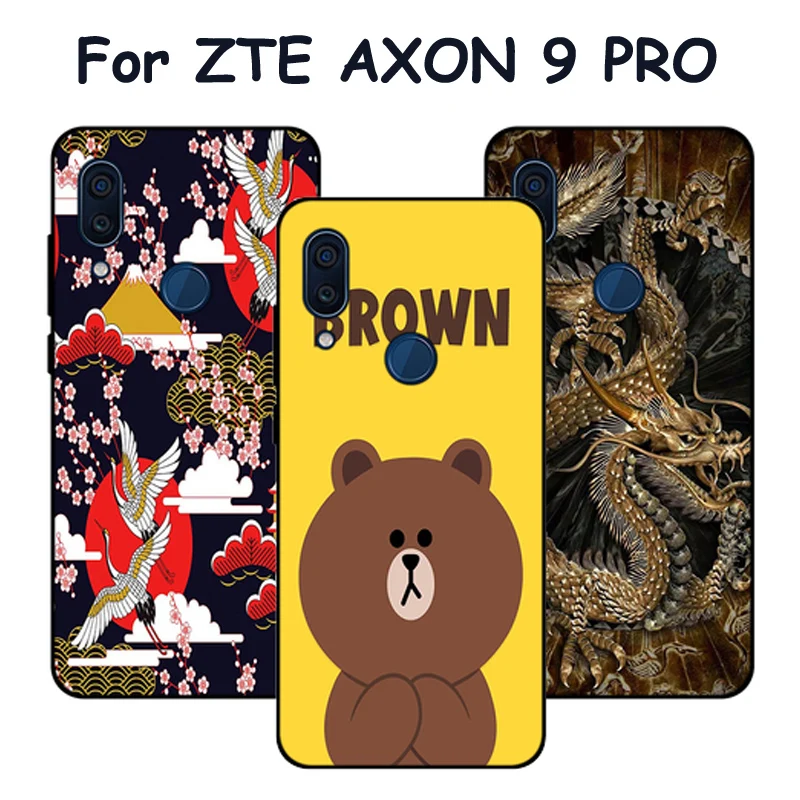 Чехол для ZTE AXON 9 PRO милый мультяшный мягкий чехол на заднюю крышку AXON9 A2019 Pro