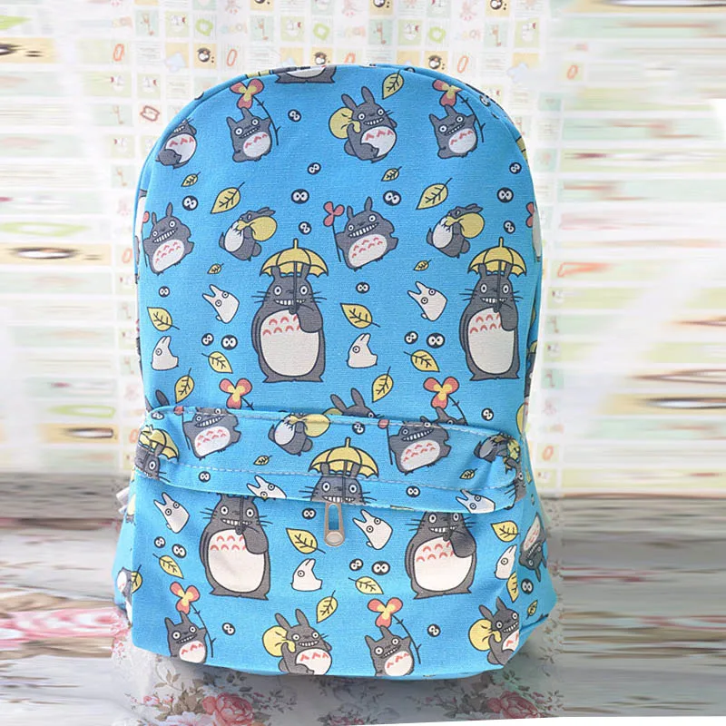 Новое поступление мультяшный рюкзак для книг My Neighbor Totoro Холщовый Рюкзак Синий