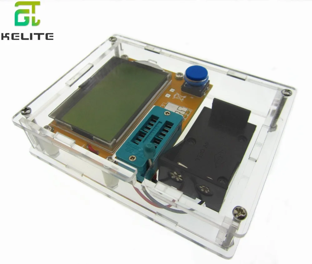 

2016 Latest LCR-T4 ESR Meter Transistor Tester Diode Triode Capacitance Mos Mega328 Transistor Tester + CASE (not Battery )