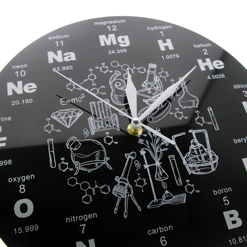 Химический элемент современные дизайнерские настенные часы очаровательное