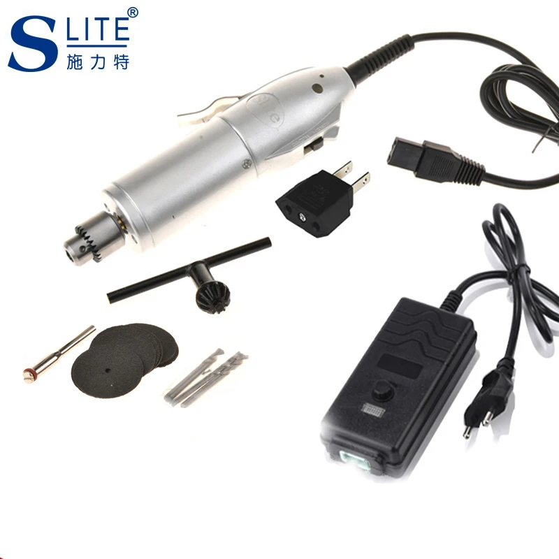Slite Мини электрическая дрель Dremel роторный инструмент шлифовальный станок