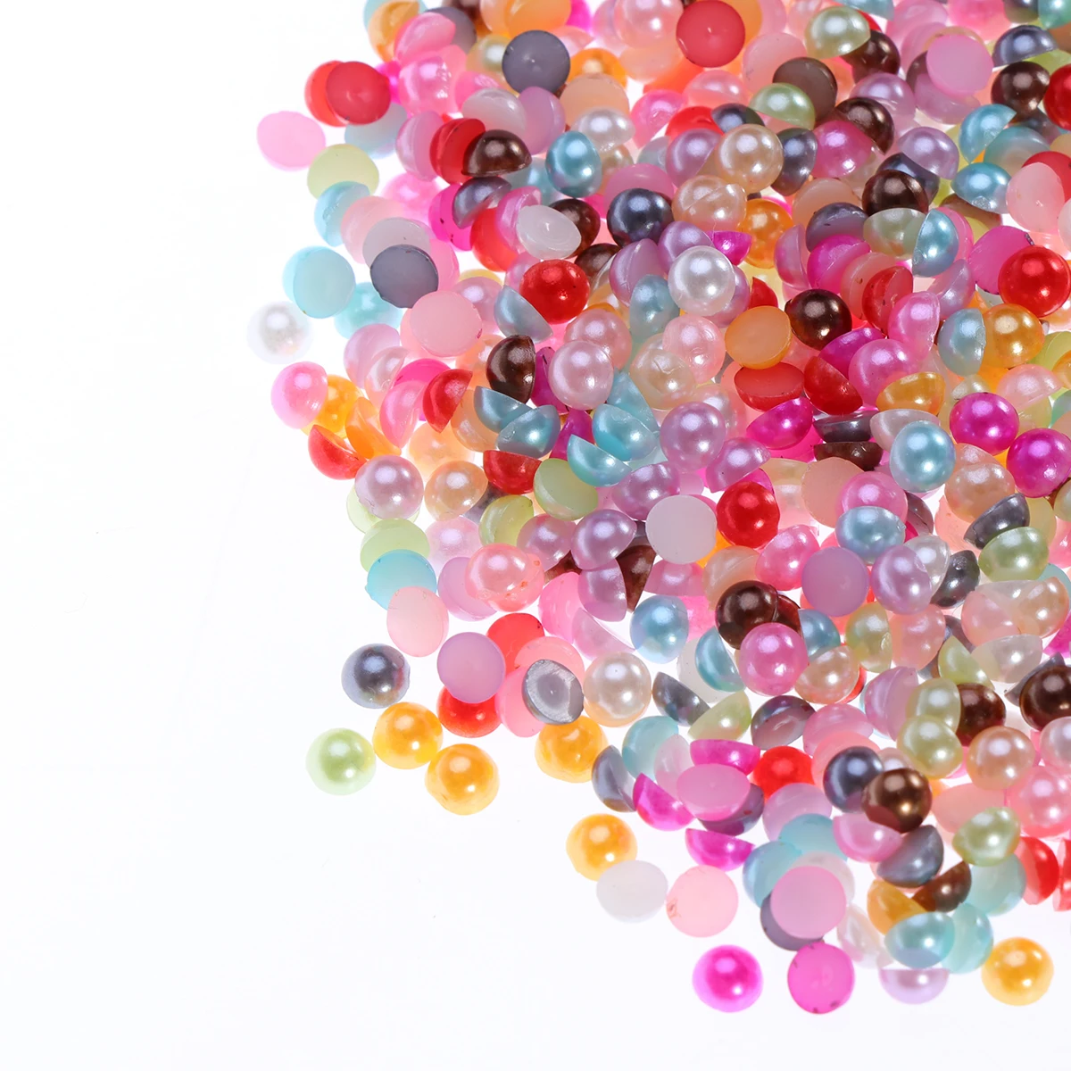 2000pcs Imitation Pearl ABS Beads Flat Back Cabochons For Craft DIY Gift Making Clothes Wedding Decorat | Дом и сад