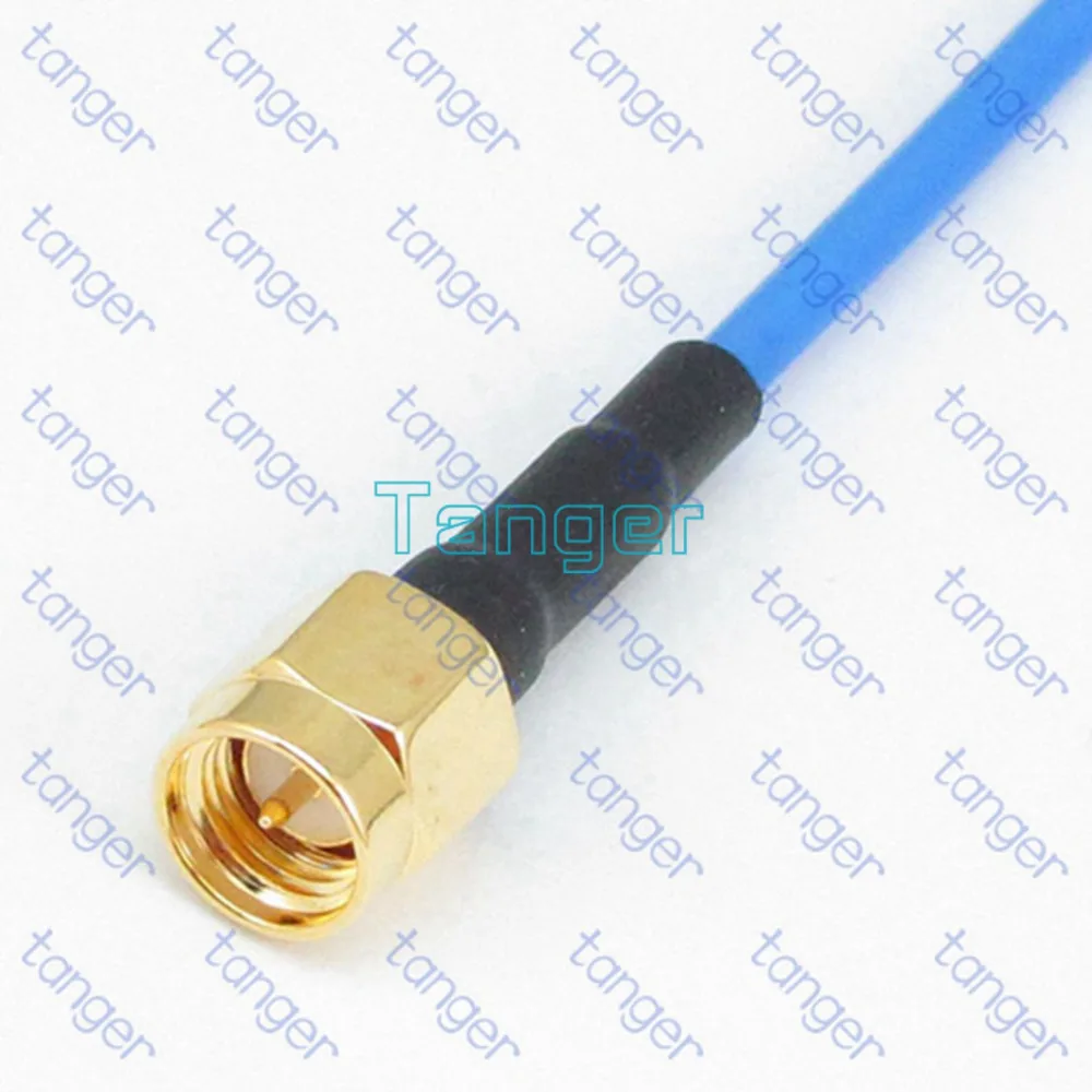 Tanger SMA мужчин RP-SMA женский прямой разъем с RG405 RG086 коаксиальный Соединительный синий кабель 8 дюймов " 20 см RF коаксиальный кабель с низкими потерями