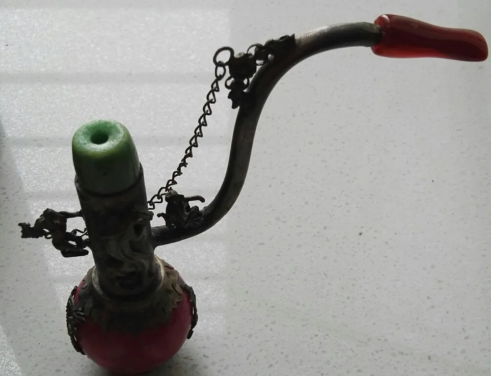 

Boutique hand art smoke tibet silver pipe