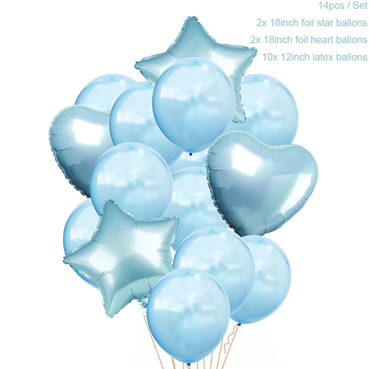 Balloons Set 7 Йориу его мальчик вечерние латексные конфетти для воздушного шара 1-й День рождения украшения для детской вечеринки - Цвет: Balloons Set 7