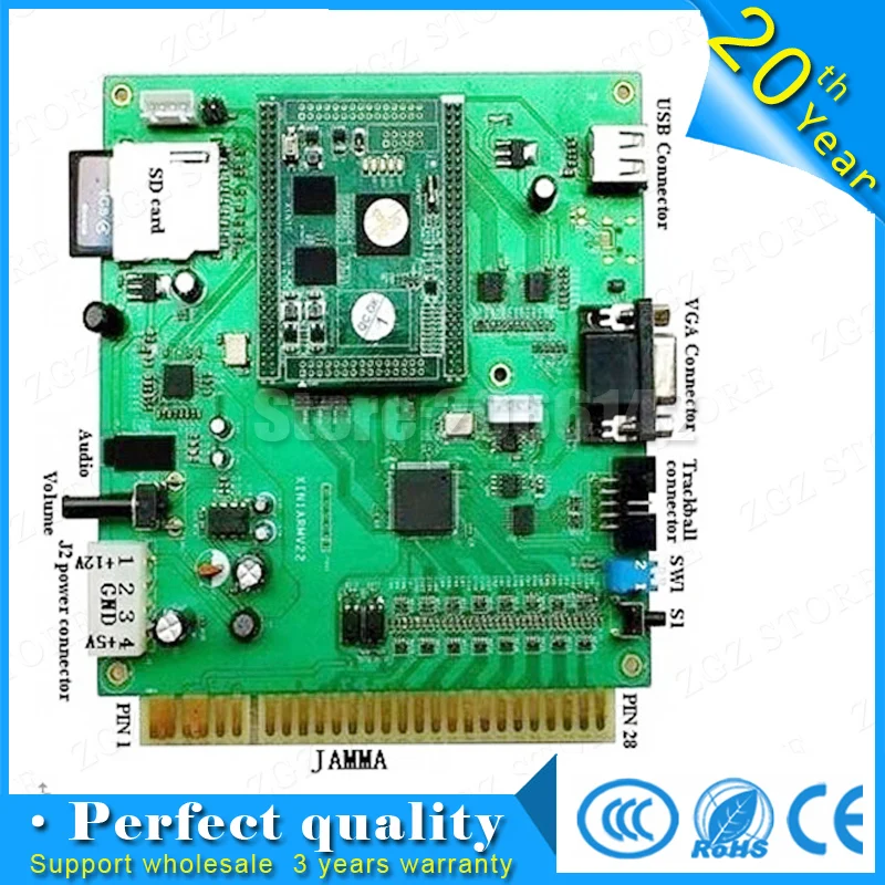 Горячая продажа Игра эльф 619 в 1 Jamma аркадная игра PCB поддержка CGA/VGA выход для