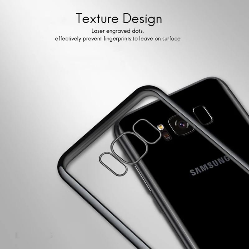 Мягкий чехол из ТПУ с гальваническим покрытием для Samsung Galaxy S8 S9 Plus S10 S10e S7 edge A7 A6 A8 A9