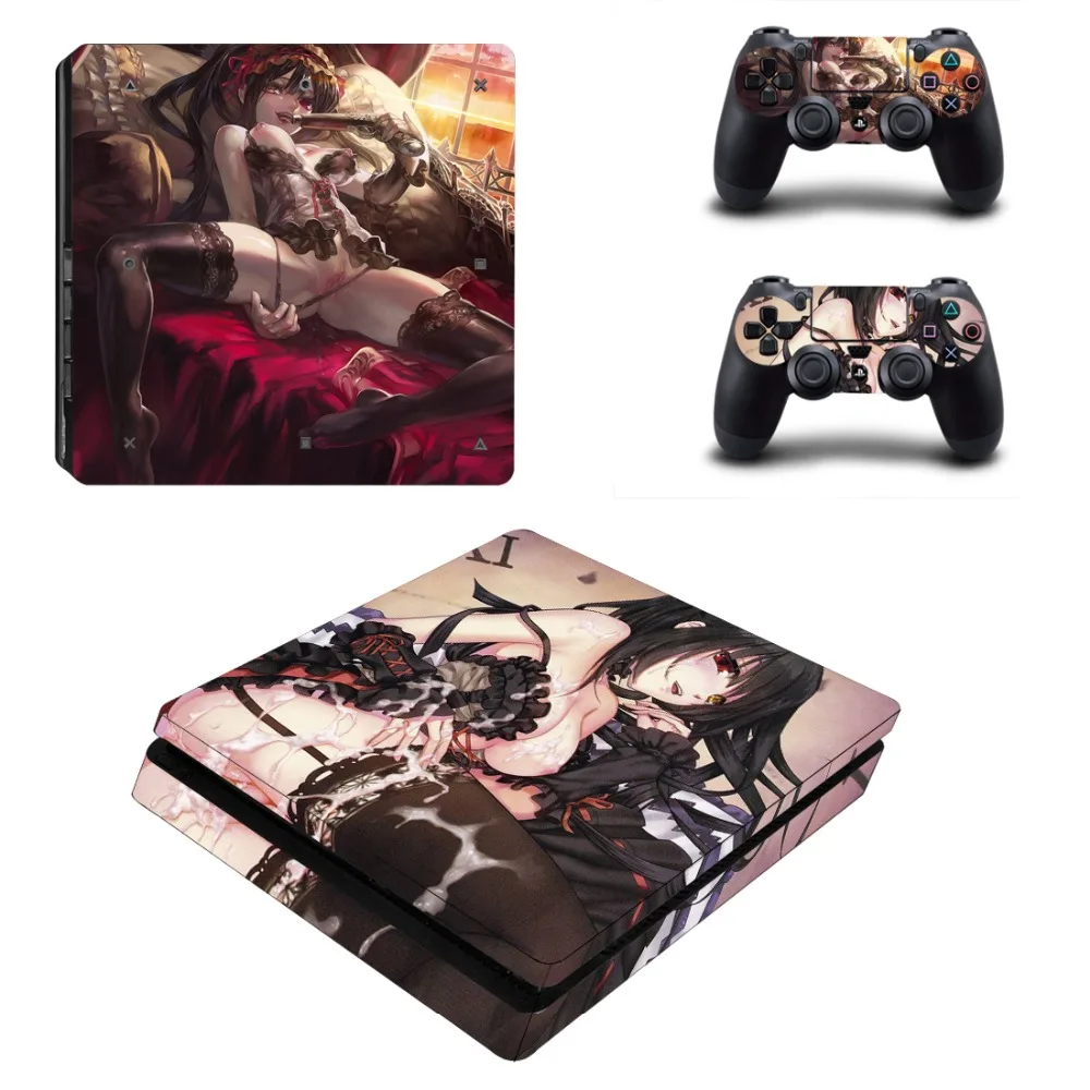 Симпатичная Девушка Аниме Tokisaki Kurumi Miku Saber PS4 тонкая наклейка защитный чехол для Slim