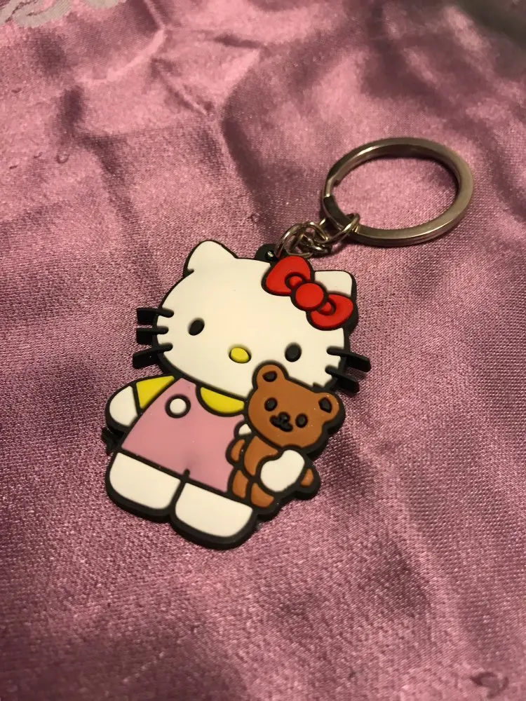 2 шт./лот hello kitty милый ПВХ брелок с фигурками из мультфильмов аниме фигурка для детей игрушка подвеска брелок модные подвески-безделушки