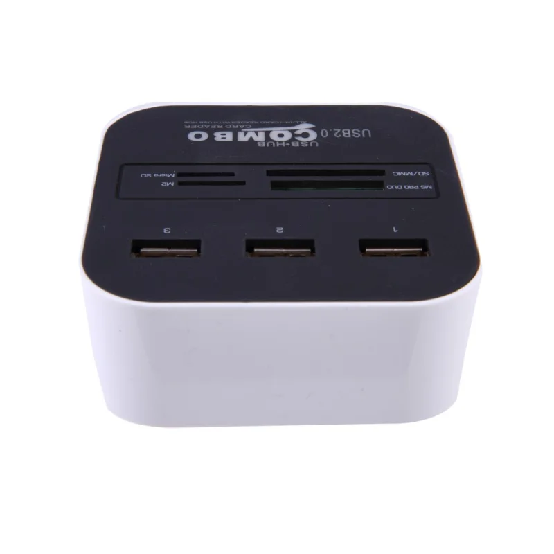3 Порты и разъёмы USB кардридер многопортовый usb-адаптер комбо для портативных ПК Поддержка микро TF SD M2 MS SDHC MMC карты USB Hub 2,0