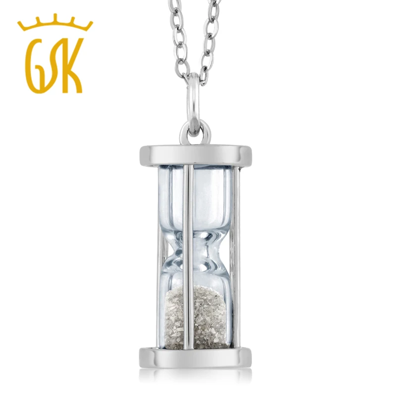 Gemstoneking одноцветное стерлингового серебра 925 пробы драгоценных камней Цепочки и