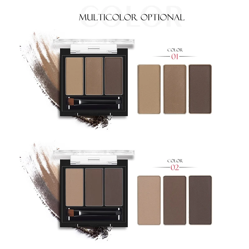 1 бровей крем косметический кисти + зеркало коричневый Черный Eye Brow Powder