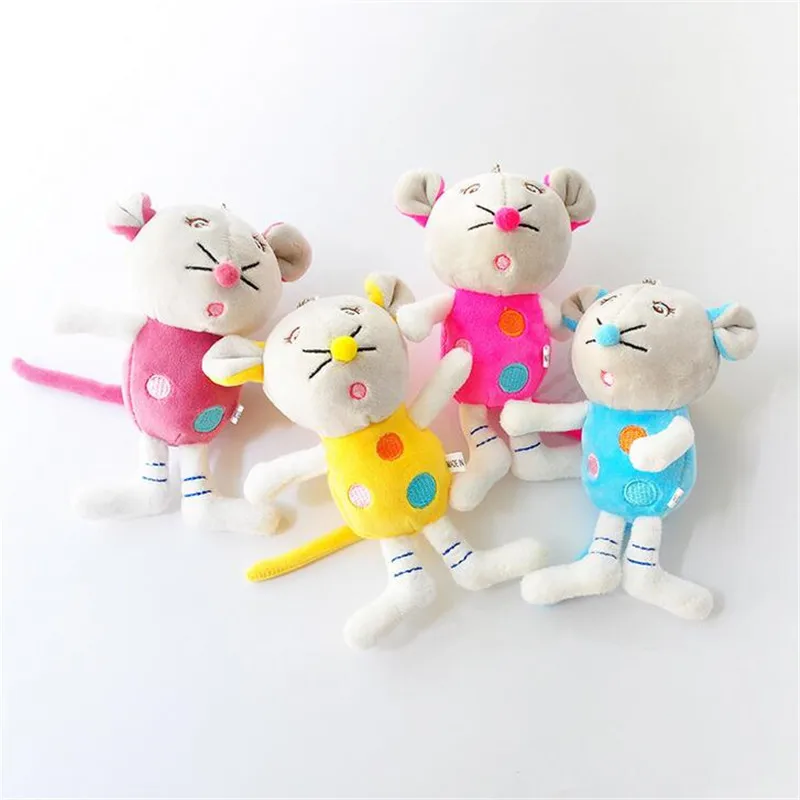 HANDANWEIRAN 1 шт PP Хлопок Новый Kawaii 10 см цвет мышь мягкие подвески для игрушек крысиная