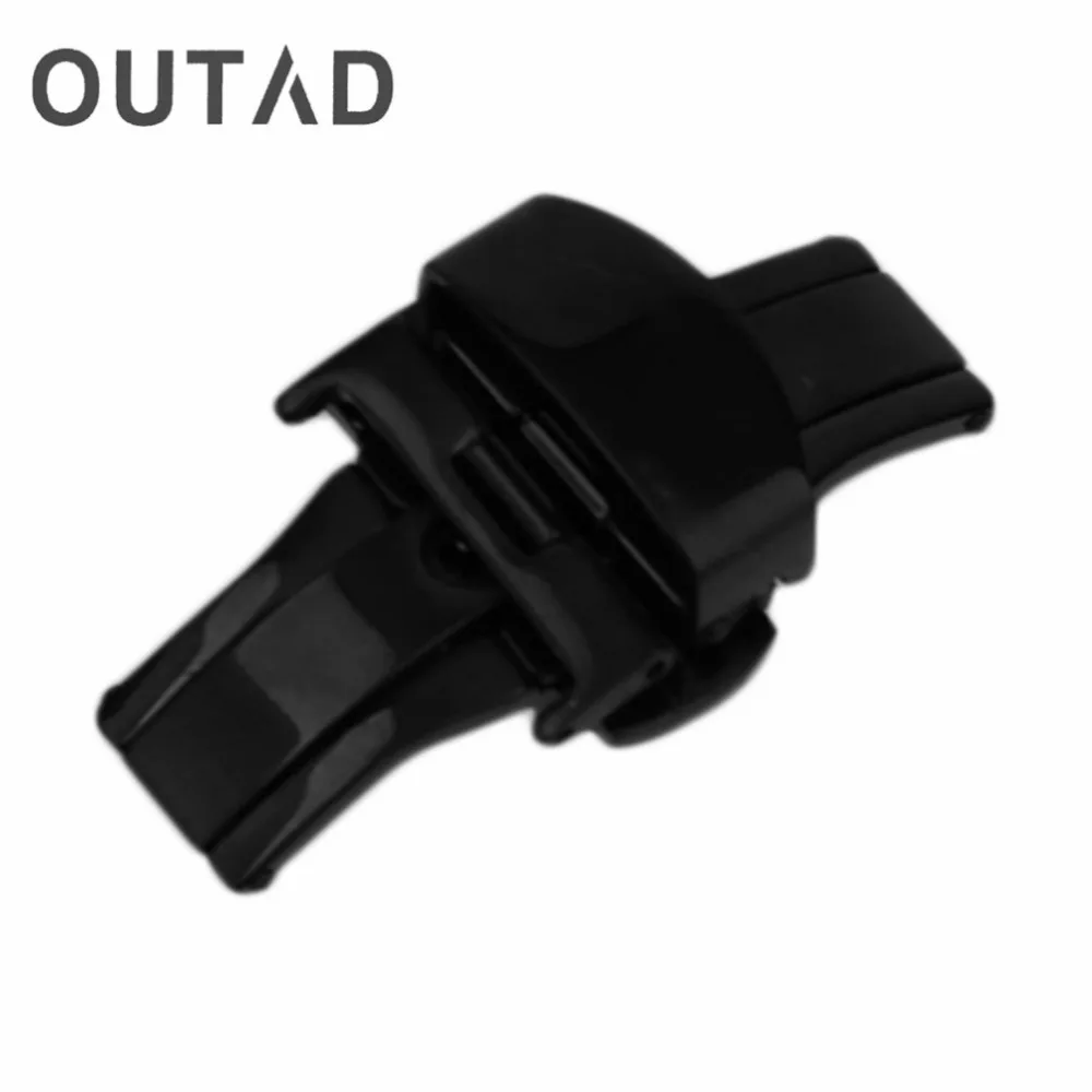 Черная прочная двойная Складная Бабочка Пряжка из нержавеющей стали ремешок для