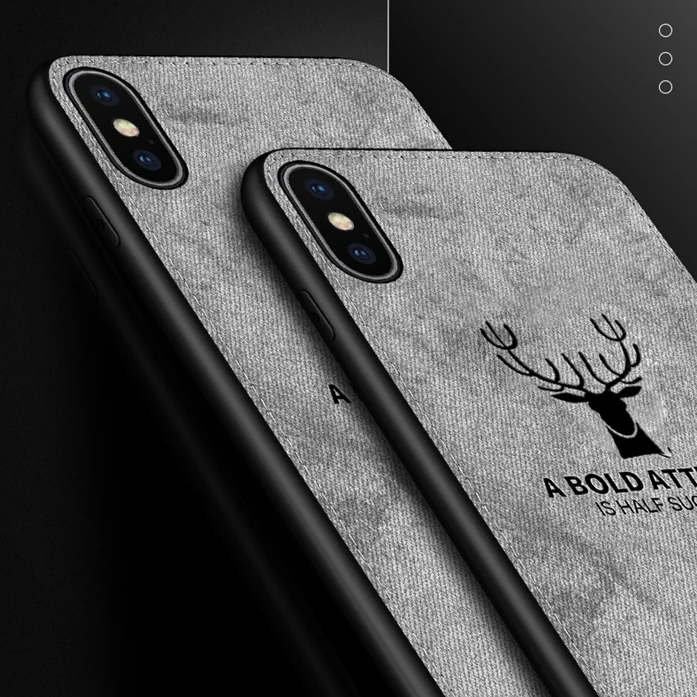 Fabric Cloth Deer Phone Cases For iphone 7 8 Plus 6 6S X XS MAX XR Cover Fashion Luxury Ultra Thin Soft Mobile Accessories | Мобильные