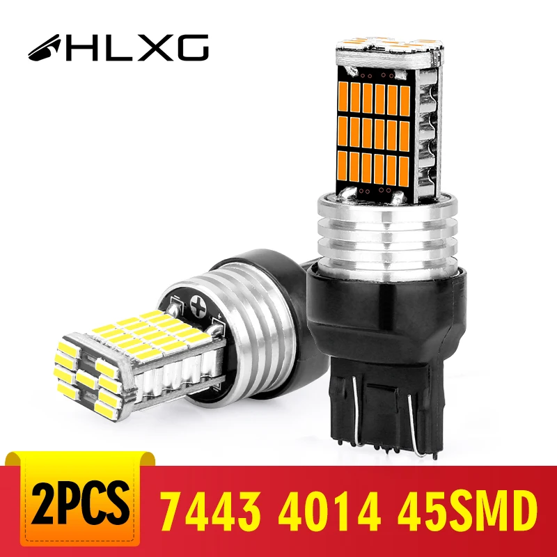 Hlxg 2 шт. T20 светодиодный 7440 W21W 7443 W21/5 Вт лампы для автомобильных тормозных ламп