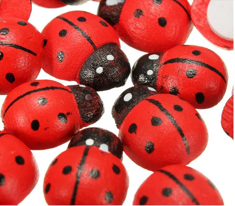 1000 шт. детские деревянные наклейки на стену в виде божьих коровок | Дом и сад
