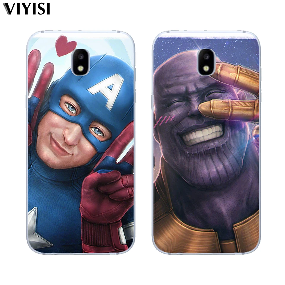 For Samsung galaxy a7 2018 case A6 A8 A5 A7 A3 2015 2016 2017 Plus Coque Shell Luxury Marvel Avengers Spider-Man Cute Etui |