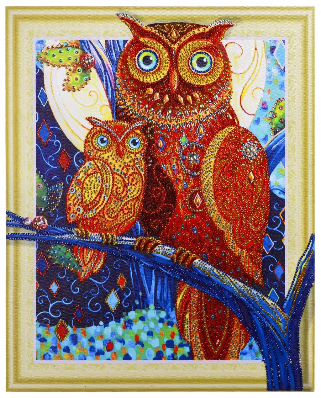 diamond embroidery circle special shape cartoon painting beautiful owl guard rhinestone crystal home decoration | Дом и сад