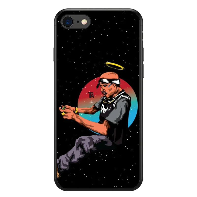 2Pac Makaveli Тупак Амару Шакур из мягкого силикона с узором материала TPU чехол для