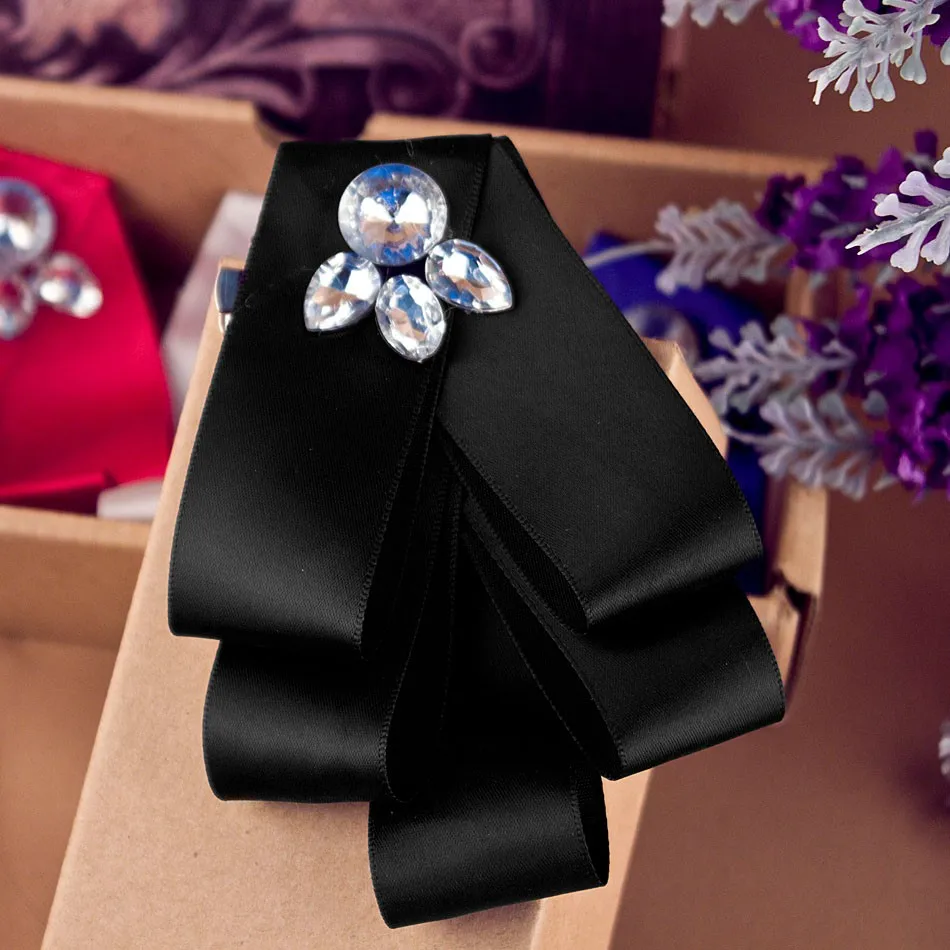 Rhinestone Bowtie Для мужчин и женщин, для свадебной вечеринки, воротник, рубашка, галстук, Длинная лента, кристалл, бант, галстук-платок,, бизнес, работа, офис, сплав, стразы, галстук-бабочка - Цвет: Rhinestone Bowtie