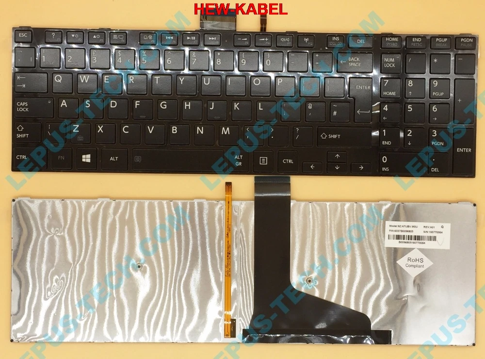 Оригинальная английская клавиатура для TOSHIBA L75 A C75 C75D подсветка|for toshiba|keyboard