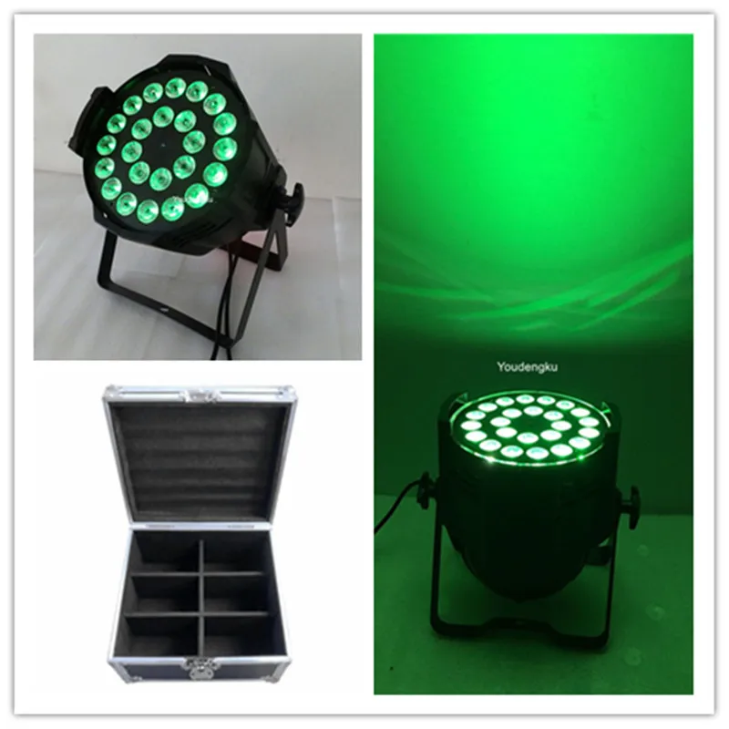 6 штук с футляром RGBWA UV 24x18 светодиодный сценический par can led dmx свет прайс-лист для