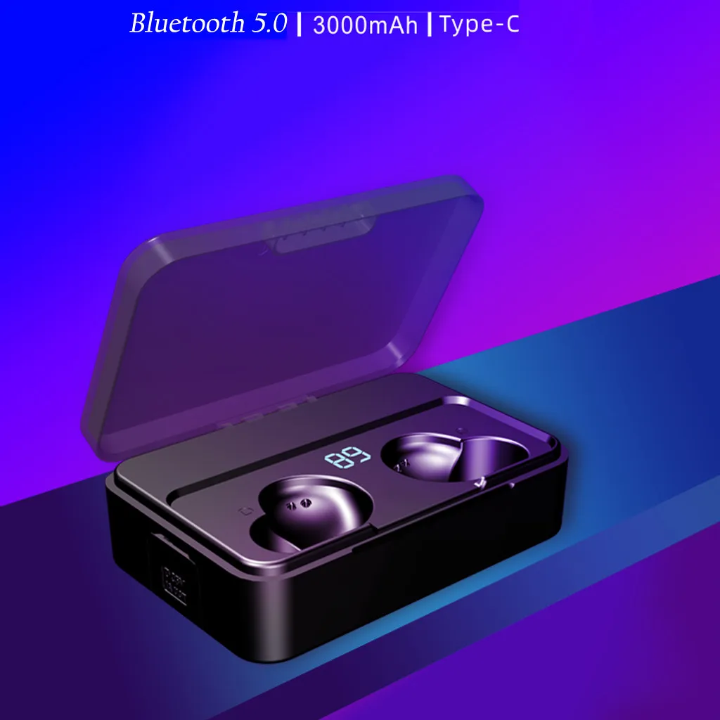 Беспроводная гарнитура VOBERRY BX01, bluetooth-гарнитура IPX5 для iPhone, Водонепроницаемая мини-гарнитура, удлиненная, объемный 3D звук