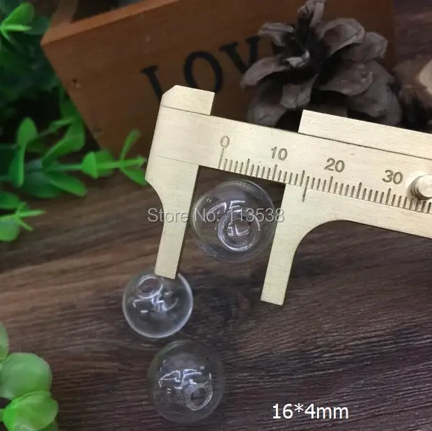 50 штук 16x4 мм стеклянный глобус пузырьковый DIY ювелирное украшение стеклянная