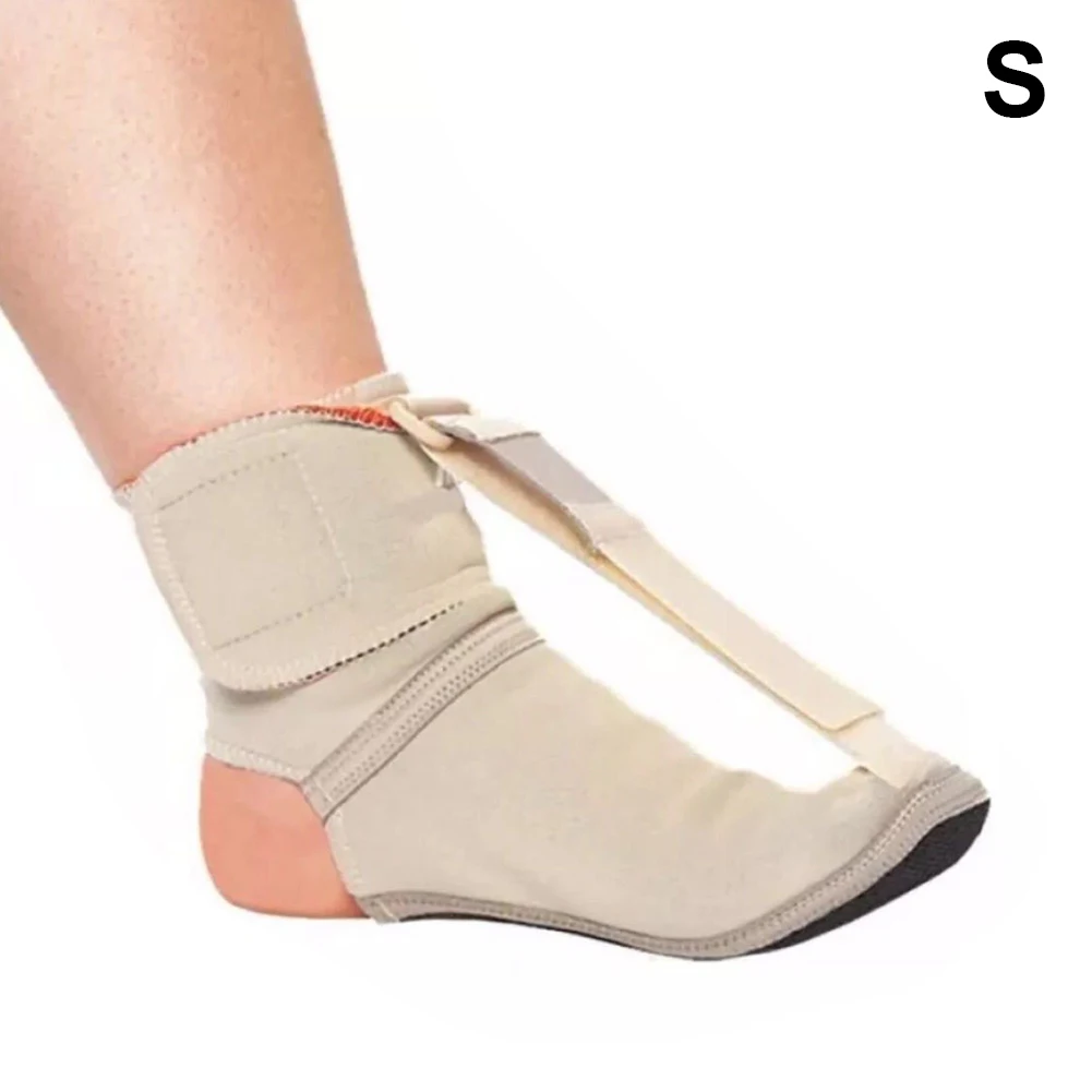 beige size S Регулируемый подошвенный фасциит ночной шина Спорт боль ноги поддержка WS99 - Цвет: beige size S