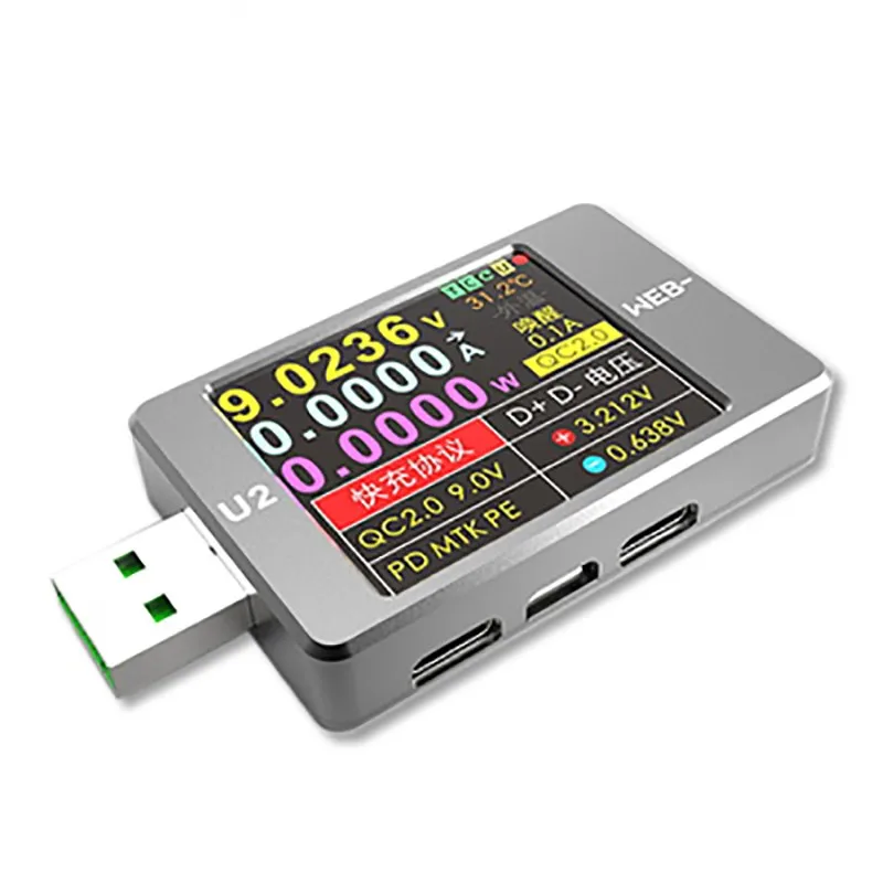 WEB-U2 USB измеритель тока/напряжения QC4+ PD3.0 2,0 PPS тестер протокола быстрой зарядки