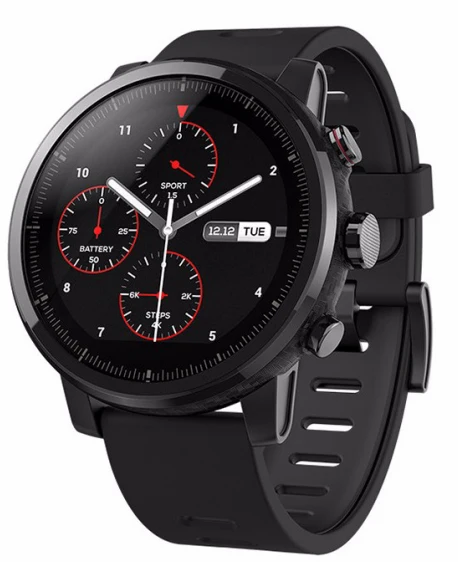 BLACK Многоязычные умные спортивные часы Huami Amazfit Stratos, gps, Firstbeat, 5ATM, водонепроницаемые, с монитором сердечного ритма, для плавания, умные часы - Цвет: BLACK