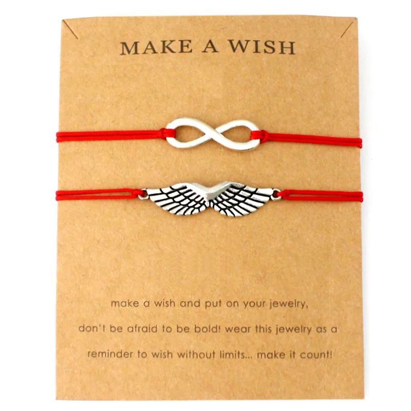 Браслет с шармами для женщин Infinity Love Good Luck четырьмя листьями клевера Детские