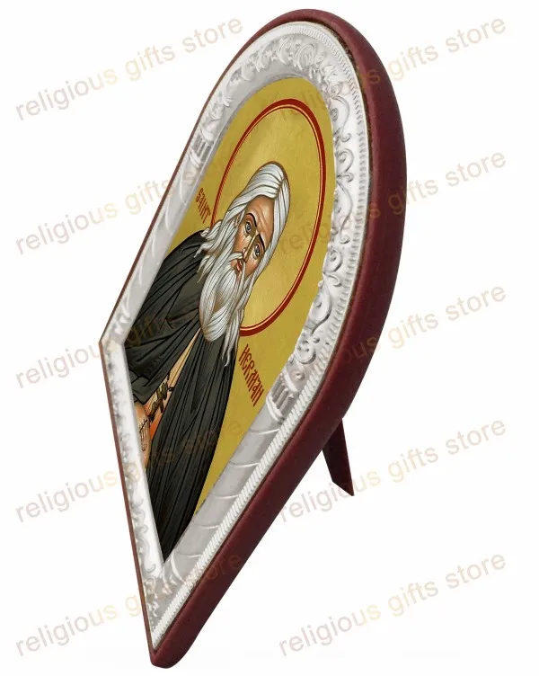 byzantine art catholic pictures of saint Herman Alaska silver metal Gilded the plastic frame home decor christian gifts | Дом и сад