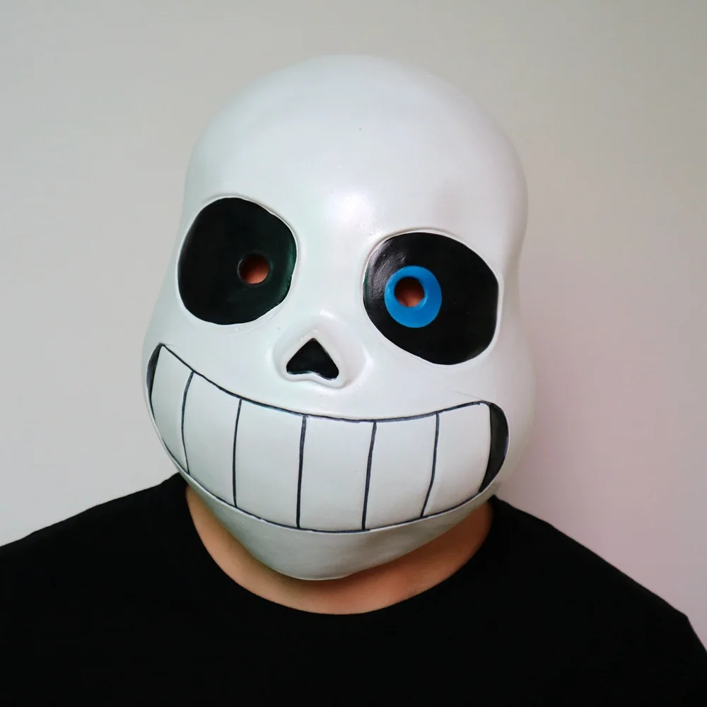 Хэллоуин без косплей латексный Undertale крутой скелет череп аксессуар для взрослых
