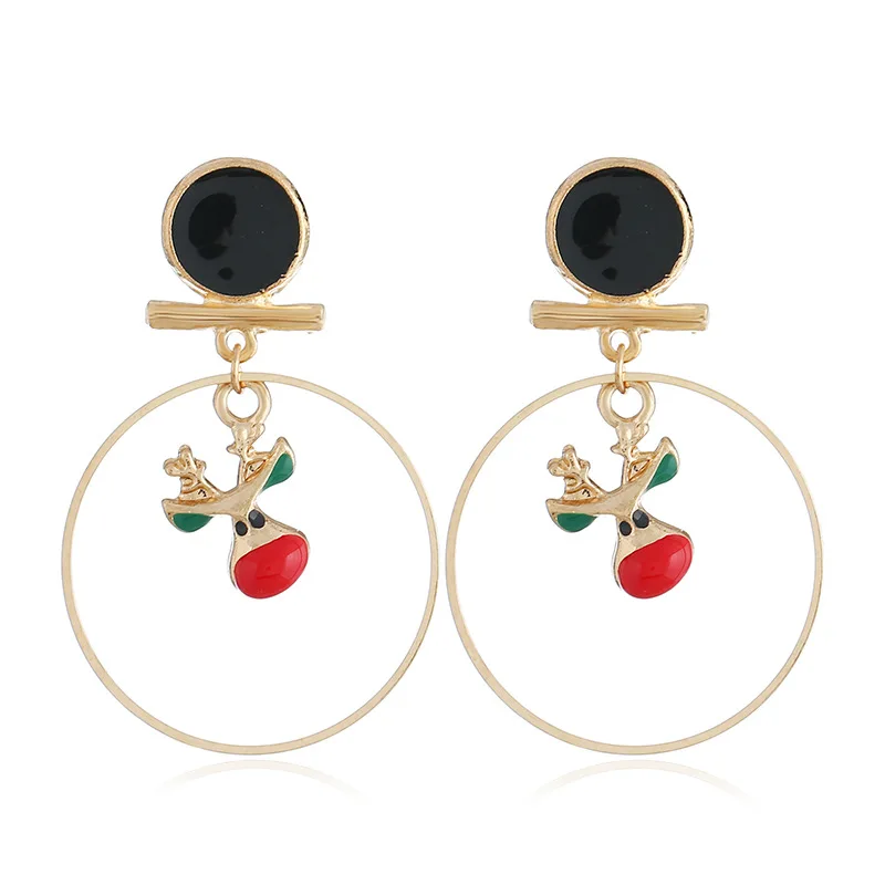 New Santa Claus Deer lovely Tree Bell Socks Christmas Jewelry Earring For Women Girls Gifts Fashion Wholesale | Украшения и