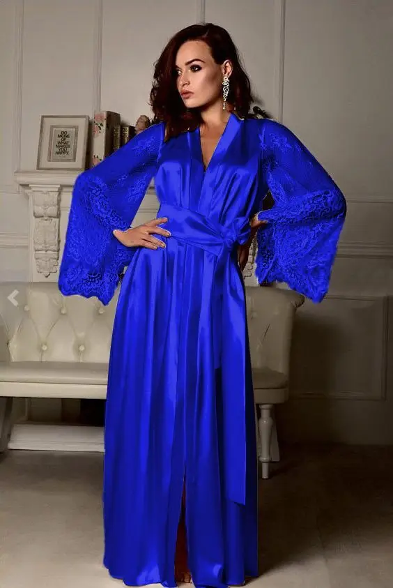 

Women Sexy Sleepwear Nightgown Satin Silk Babydoll Lace Robes Sleep Dress Skirt