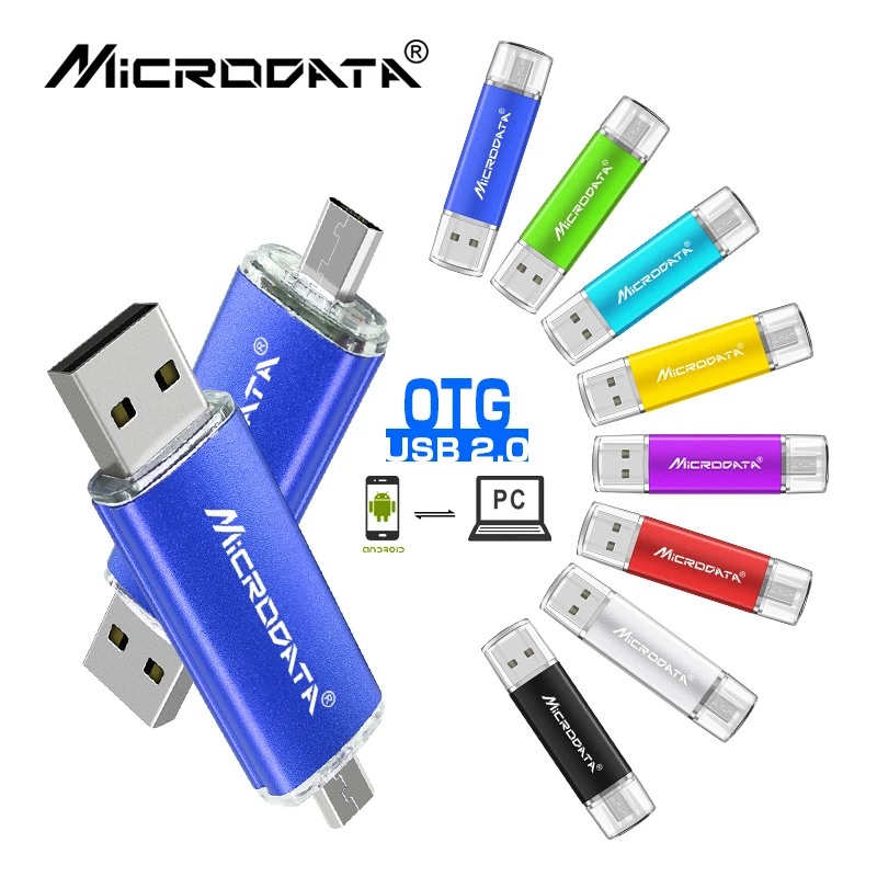 USB флеш накопитель для смартфона металлический 64 ГБ 32 Гб OTG внешний micro usb 16 8 ГБ|USB