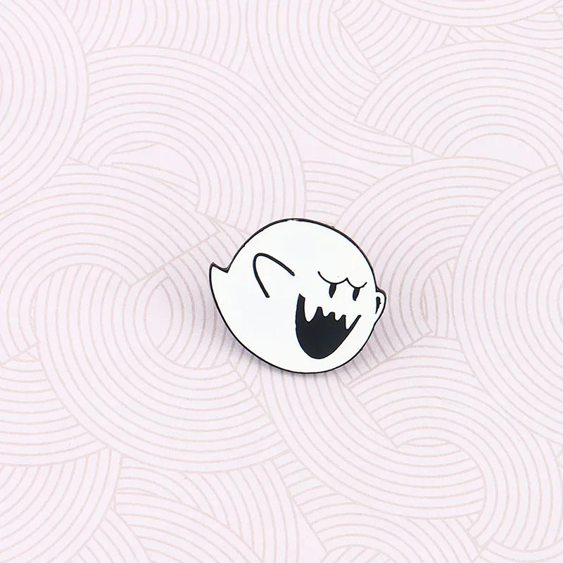 Boo Ghost Эмаль Булавка Супер Марио брошь сумка Одежда отворот Кнопка значок